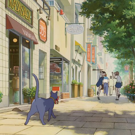 A Cat Returns, The Cats Return Wallpaper, Beige Studio Ghibli, When The Cat Returns, The Cat Returns Aesthetic, The Cats Return, The Cat Returns Wallpaper, Ghibli Scenes, Ghibli Core