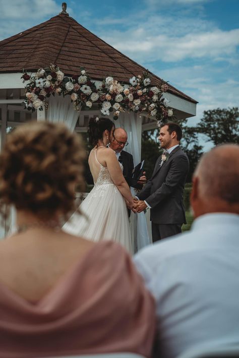 A place where dreams come true and memories are made.  Eleegant Visuals #thechateau #perfectplacetostart #iowaweddings #weddingvenue #outdoorceremony #iowaweddingvenue Gazebo Wedding Photos, Iowa Wedding Venues, Gazebo Wedding, Wedding Poses, Dreams Come True, Outdoor Ceremony, Iowa, Perfect Place, Gazebo