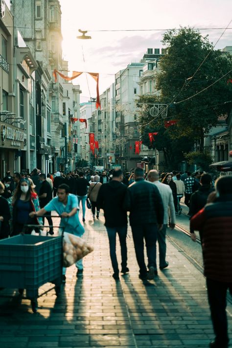 A Busy Street in the City · Free Stock Photo Public Reference, Street With People, Sunny Street, People Walking, Busy Street, Busy City, Street Scenes, City Life, Free Stock Photos