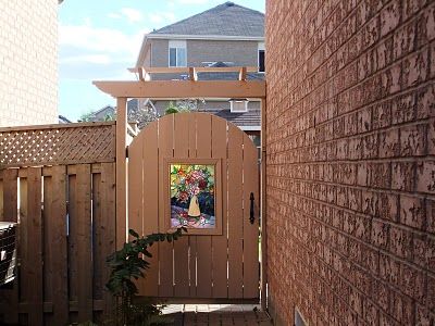 Suburban Retreat: STAINED GLASS GARDEN GATE Glass Gate, Stained Glass Garden, Garden Improvement, Glass Fence, Fence Gate, Garden Gate, Dream Backyard, Glass Garden, Stone Design