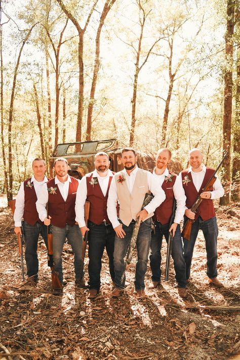 Hunts Wedding by Amber Fletcher Photography Boho Wedding Groomsmen Jeans, Rust Wedding Color Groomsmen Vest, Grooms Rustic Wedding Attire, Rust Groomsmen Attire Jeans, Rustic Orange Groomsmen Attire, Western Groomsmen Attire Burgundy, Terracotta Wedding Groomsmen Jeans, Boots And Jeans Wedding Grooms, Jeans Wedding Attire Groomsmen