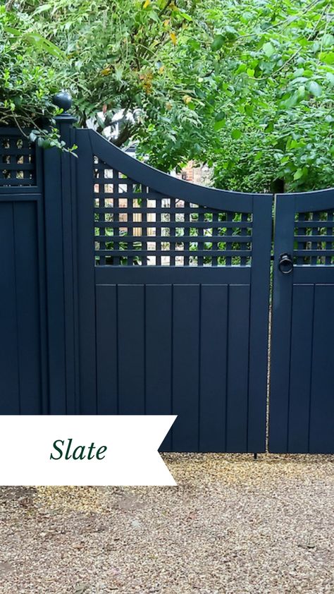 Gate For House Entrance, Simple Gate Design For Small House, Gate Color Ideas Entrance, Gate Painting Ideas, Gate Colour Ideas, Gate Design For Small House, Backyard Entrance, Painted Gates, Gate Color