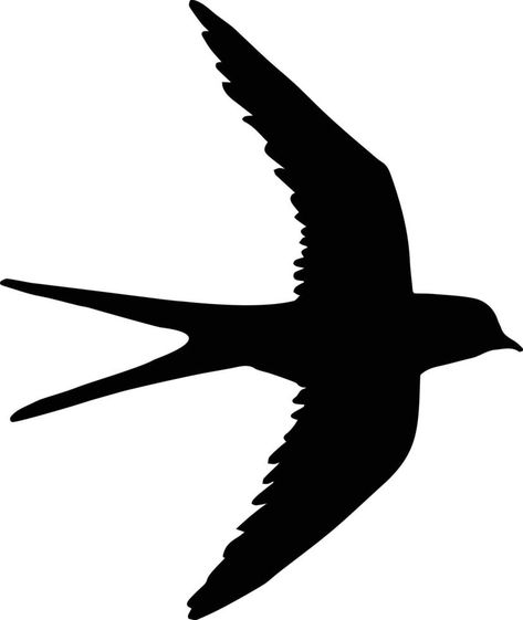 Vector swallow silhouette Swallow Vector, Swallow Silhouette, Graphic Templates, Vector Free, Clip Art