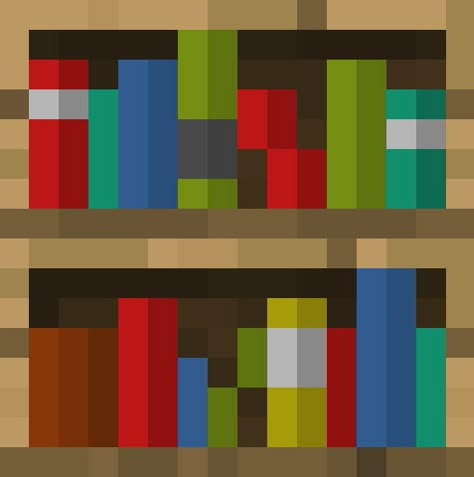 Minecraft wood book shelf theme template Minecraft Bookshelf, Painting Minecraft, Minecraft Room Decor, Motif Acnl, Minecraft Theme, Minecraft Blocks, Minecraft Bedroom, Rumah Minecraft, Minecraft Room