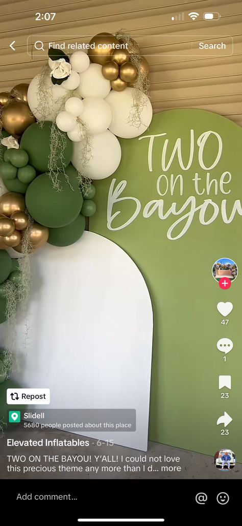 On The Bayou Party, Two Da Bayou Birthday, Bayou Party, Hannah Taylor, The Bayou, Baby Shower Decorations, 2nd Birthday, Birthday Parties, Party Ideas