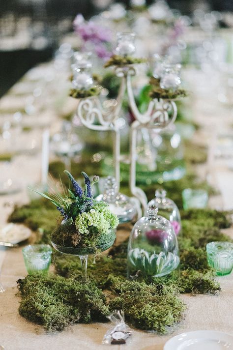 Moss Table Runner, Moss Table, Colin Cowie Wedding, Terrarium Wedding, Wedding Fayre, Minneapolis Wedding, May Weddings, Botanical Wedding, Woodland Wedding