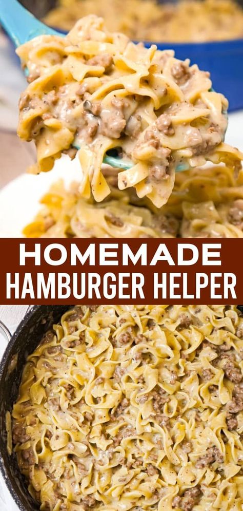 Healthy Hamburger, Easy Ground Beef Recipes, Hamburger Helper Recipes, Beef Pasta Recipes, Beef Recipes For Dinner Easy, Recipes For Dinner Easy, Easy Ground Beef, Ground Beef Recipes Healthy, Homemade Hamburger