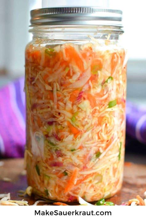 Curtido Recipe, Fermented Vegetables Recipes, Making Sauerkraut, Cultured Food, Fermented Veggies, Healthy Probiotics, Pickled Cabbage, Sauerkraut Recipes, Kimchi Recipe