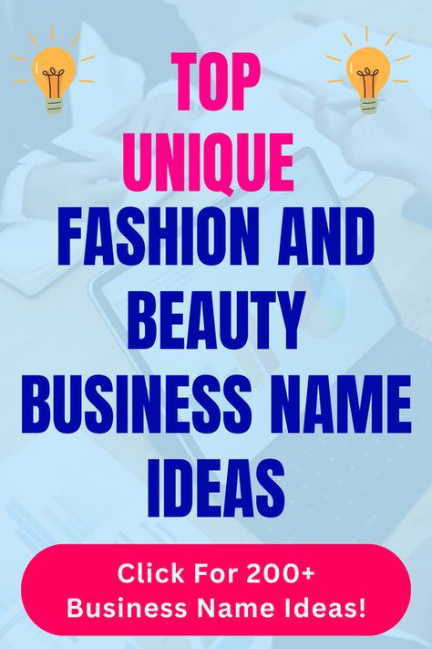 Looking for unique Fashion And Beauty business name ideas? Check out our list of top unique, funny, cute and catchy Fashion And Beauty business names in our blog post! Makeup Business Names, Unique Mens Clothing, Unique Business Names, Ideas Name, Name Idea, Business Name Ideas, Twitter Ads, Beauty Parlour, Unique Clothes For Women