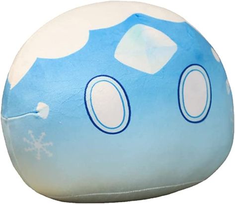 Cryo Slime Genshin Impact, Cryo Slime, Genshin Plushies, Amazon Com, Slime, Genshin Impact, Travel Pillow, Keychains, Toys Games