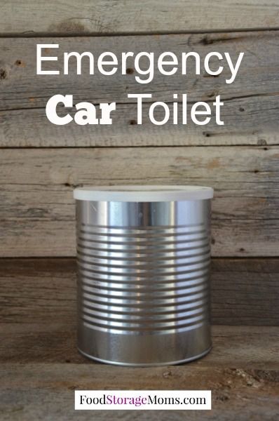 The last few months I have been trying to think of how to make an emergency car toilet you need in your vehicle. Some of us have those #10 cans with food storage in them… Car Toilet, Emergency Toilet, Provident Living, Emergency Prepardness, Emergency Preparation, Survival Techniques, Emergency Supplies, Bug Out Bag, Emergency Prepping