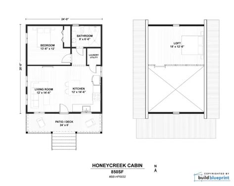 Tiny Cabin With Loft, Cabin Blueprints, Building A Small Cabin, Cabin Plans With Loft, Plan Garage, Small Cabin Plans, Cabin Loft, Garage Loft, Little House Plans