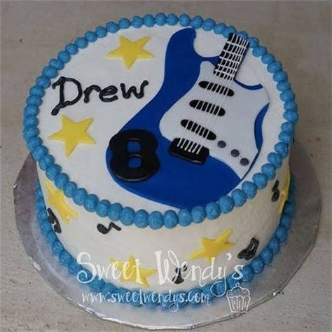 Guitar Cakes, Guitar Birthday Cakes, Christian Cakes, Men Cakes, Guitar Birthday, Music Themed Cakes, Music Cakes, Music Cake, Guitar Cake