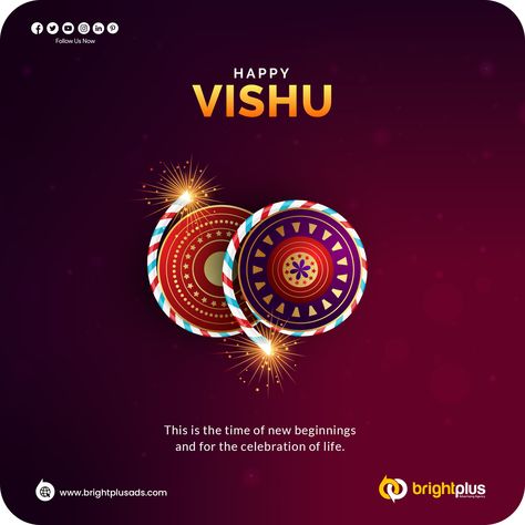 Vishu Posters Creative, Vishu Creative Ads, Vishu Poster, Vishu Greetings, Posters Design, Food Advertising, Graphic Design Ads, Creative Poster, Movie Posters Design