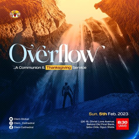 Overflow Camp Poster Design, Gospel Wallpaper, Social Media Church, Graphic Design Letters, Flyer Inspiration, Christian Graphic Design, Phone Codes, Church Inspiration, Church Media Design