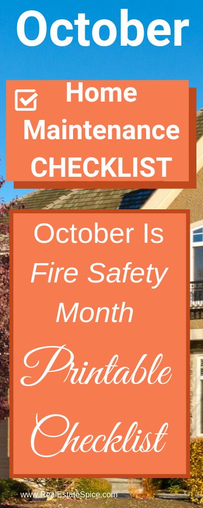 October Home Maintenance, Home Safety Tips, Safety Checklist, Home Maintenance Checklist, Maintenance Checklist, Safety Awareness, Checklist Printable, Best Home Security, Realtor Marketing