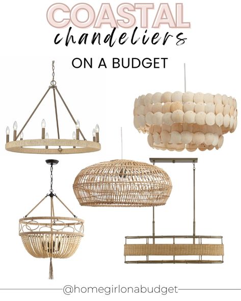 Serena And Lily Rattan Pendant, Coastal Lighting Dining Room, Modern Coastal Chandelier Dining Room, Rattan Chandelier Bathroom, Costal Modern Chandelier, Coastal Modern Light Fixtures, Coastal Chandelier Dining Room Beach, Coastal Lighting Chandeliers, Diy Coastal Chandelier