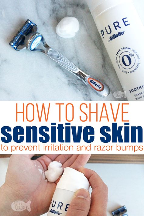 #AD If you struggle with sensitive skin, razor burn, and razor bumps, you'll appreciate these tips from a military service member on how to shave your face when you have sensitive skin | shaving tips | shaving preparation | shaving tips for men | shaving sensitive skin | prevent razor bumps | @Gillette #SkinGuard | @Walmart | resources for military men | men's grooming | shave your beard | hygiene for men| #GillettePartner #GuardWhatMatters #shavingtips #sensitiveskin #personalcare  #skincare Hygiene For Men, Shave Your Face, Skin Shaving, Prevent Razor Bumps, Men Shaving, Shaving Tips, Moisturizer For Sensitive Skin, Razor Burn, Hair Removal For Men