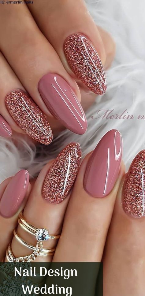 Diy Wedding Nails, 30 Nails, Crazy Nail Designs, Wedding Nails Glitter, Nagellack Trends, Pretty Nail Art Designs, Crazy Nails, Wedding Nails Design, Nail Art Wedding