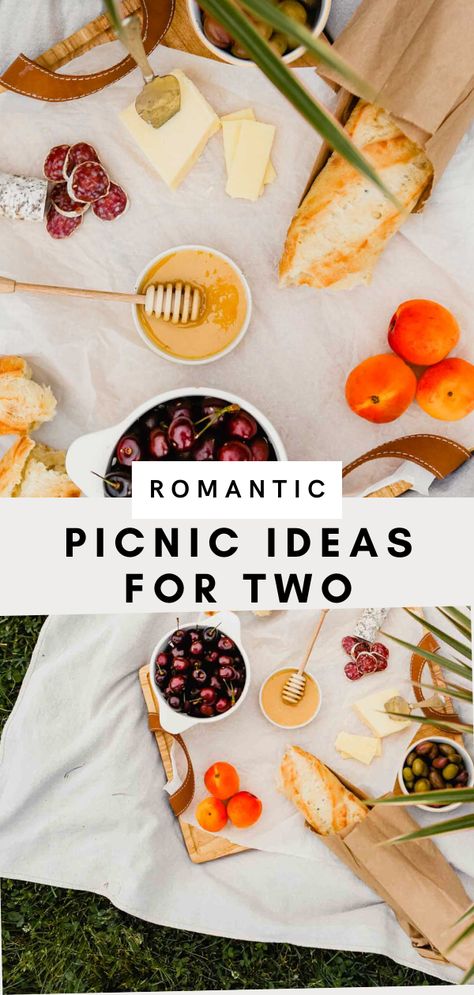 Make date night fun with these tips, ideas and recipes for a romantic picnic! Keep things interesting every week with a variety of location, theme and menu ideas. Hike Picnic Food, Romantic Picnics Food, First Date Picnic Ideas, Picnic Date Food Ideas Romantic, Picnic Dinner Ideas Romantic, Date Night Picnic Ideas, Picnic Menu Ideas For Two, Picnic Foods For Two, Ravinia Picnic Ideas