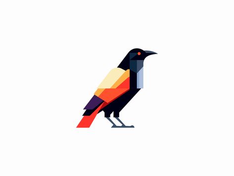 Geometric Crow Logo by Lucian Radu on Dribbble Crow Anime, Crow Logo, Anime Logo, Logo Design Agency, Online Logo Design, Identity Design Logo, Climate Action, Logo Mark, Logo Branding Identity