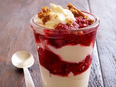 Strawberry-Pretzel Trifles Recipe | Food Network Kitchen | Food Network Strawberry Pretzel Trifle, Weekly Dessert, Shortcake Trifle, Strawberry Pretzel Salad Recipe, Strawberry Trifle, Berry Trifle, Strawberry Pretzel Salad, Strawberry Pretzel, Pretzel Salad