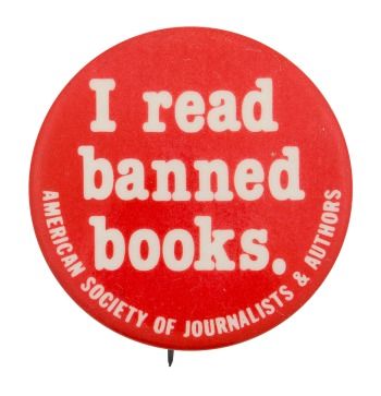 I Read Banned Books I Read Banned Books, Make Your Own Buttons, Alternative Subcultures, Busy Beaver, Read Banned Books, American Library Association, Zine Design, Book Pins, Book Categories