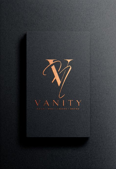 Luxury Logo Ideas Branding, Black And Gold Logo Design Ideas, Luxurious Logo Design Inspiration, Luxury Fashion Logo Ideas, Nails Salon Design Ideas Logo, Luxury Brand Logo Ideas, Nail Logo Design Ideas Business Cards, Luxe Branding Design, Luxury Salon Logo