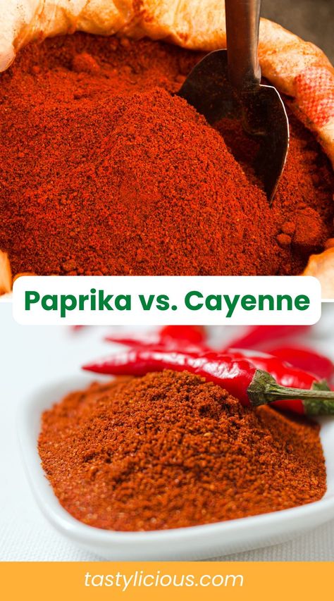 Can I use paprika instead of cayenne | paprika vs cayenne health benefits | Is paprika and cayenne pepper the same thing | summer dinner recipes | healthy lunch ideas | dinner ideas | breakfast ideas | easy healthy dinner recipes Recipes With Cayenne Pepper, Paprika Benefits, Benefits Of Cayenne Pepper, Cayenne Pepper Recipes, Breakfast Ideas Easy Healthy, Cooking Substitutes, Cayenne Pepper Benefits, Pepper Benefits, Breakfast Ideas Easy