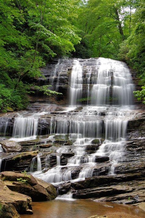 Pearson's Falls near Tryon and Saluda - in the North Carolina mountains. 90-foot waterfall. Saluda North Carolina, North Carolina Vacations, Waterfall Pictures, Carolina Mountains, North Carolina Mountains, Air Terjun, Waterfall Photography, Places In The World, Beautiful Waterfalls