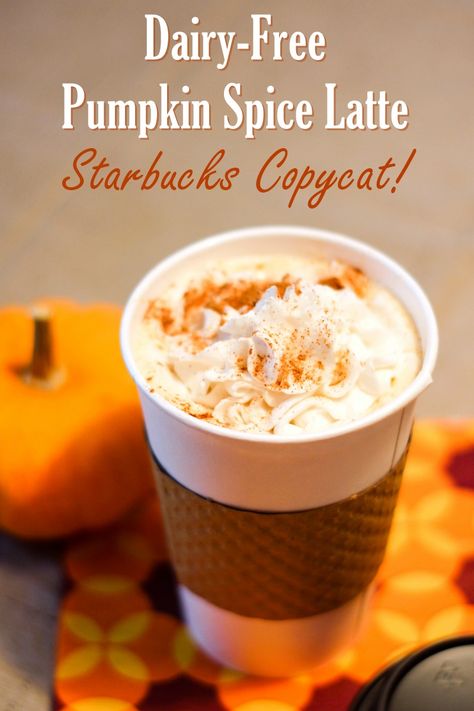 Pumpkin Spice Latte Recipe Starbucks, Pumpkin Spice Latte Starbucks, Dairy Free Whipped Topping, Pumpkin Spice Latte Recipe, Starbucks Pumpkin Spice Latte, Dairy Free Pumpkin, Starbucks Pumpkin Spice, Pumpkin Spiced Latte Recipe, Starbucks Pumpkin