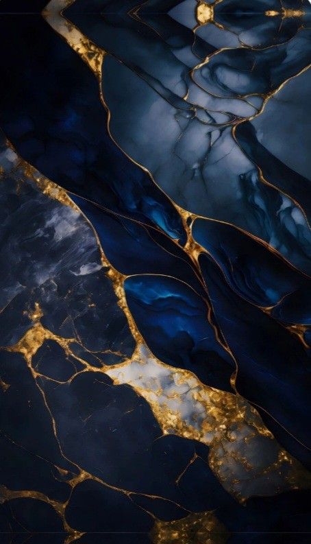 Midnight Blue And Gold Wallpaper, Navy Blue And Gold Marble Wallpaper, Navy Gold Aesthetic, Navy Blue And Gold Aesthetic, Gold And Blue Aesthetic, Kintsugi Wallpaper, Gold And Blue Wallpaper, Blue And Gold Aesthetic, Blue Gold Background