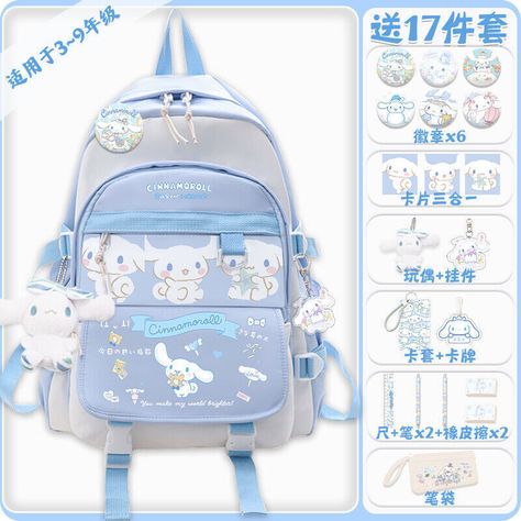 Cinamoroll School Supplies, Cinnamoroll Backpack, Cute School Bags, Cartoon Anime Style, Pocket Camera, Cute School Stationary, Satchel Backpack, Kitty Drawing, Hello Kitty Drawing