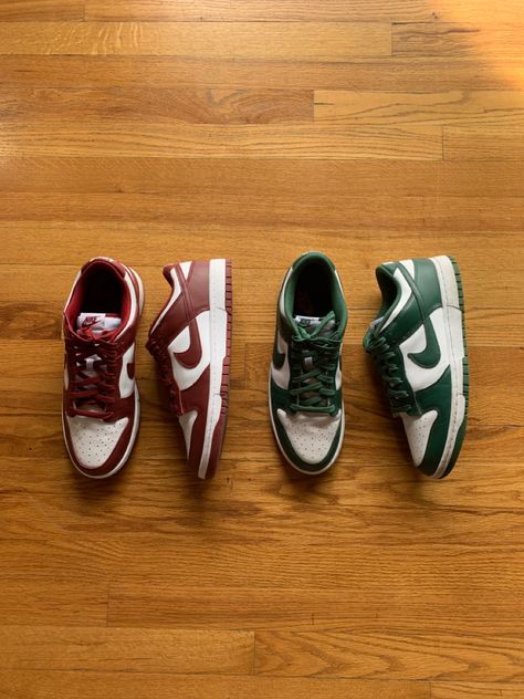 Sneakers Nike dunk low Michigan state on feet team red maroon dunk high Nike Dunk Low Team Red Outfit, Red Nike Dunks Outfit, Red Dunk Low Outfit, Team Red Dunks, Red Dunks Outfit, Nike Dunk Low Team Red, Nike Dunk Low Michigan State, Low Dunks Outfit, Red Dunks