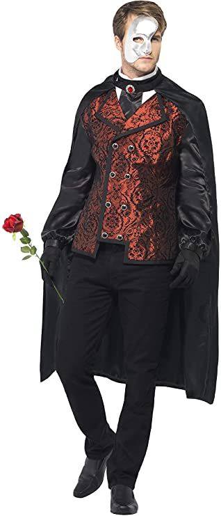 Amazon.com: Smiffy's Men's Dark Opera Masquerade Costume: Clothing Masquerade Outfit Ideas, Masquerade Halloween Costumes, Venetian Costume, Modern Dance Costume, Masquerade Outfit, Contemporary Dance Costumes, Masquerade Costumes, Masquerade Ball, Fancy Dress Costumes