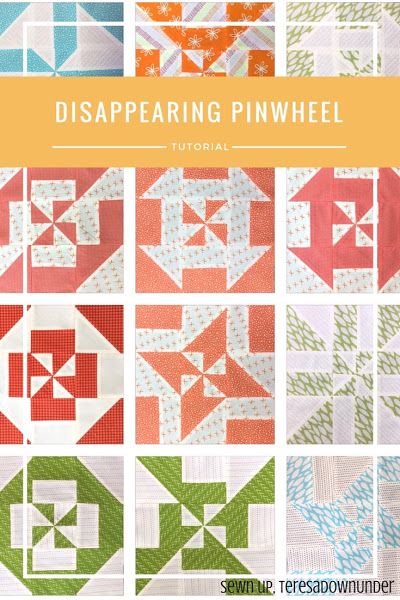 Video tutorial: Disappearing pinwheel quilt sampler Disappearing Pinwheel, Disappearing Blocks, Pinwheel Blocks, Pinwheel Tutorial, Pinwheel Quilts, Pinwheel Quilt Pattern, Pinwheel Quilt Block, Quilt Sampler, Embroider Ideas