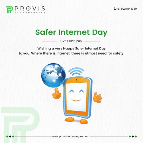 On the occasion of Safer Internet Day, let us understand the importance of internet safety and not take it lightly. Warm wishes on this special day to you. #saferinternetday #internet #safety #security #internetsafety #safetymeasures #safetyfirst #CyberSecurityAwareness Safer Internet Day, Internet Day, Safe Internet, Internet Safety, Safety First, Special Day, Internet, Let It Be