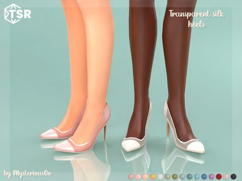 Sims Blueprints, Ts4 Shoes, Sims Shoes, Silk Heels, Clothes Cc, Cc Shoes, Sims 4 Cc Shoes, Ballerina Heels, Transparent Heels