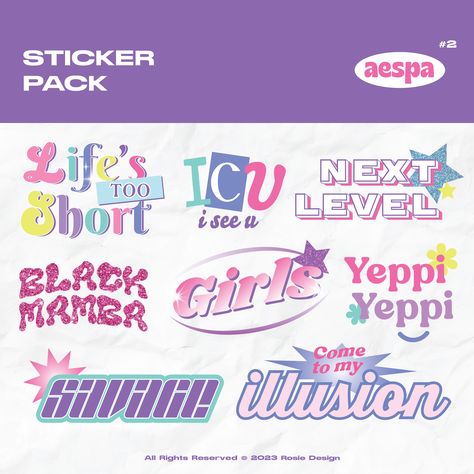 Aespa Stickers, Cool Font, Keyword Elements Canva, Graphic Shapes Design, Desain Buklet, Font Combos, Aesthetic Fonts, Presentation Design Template, Graphic Poster Art