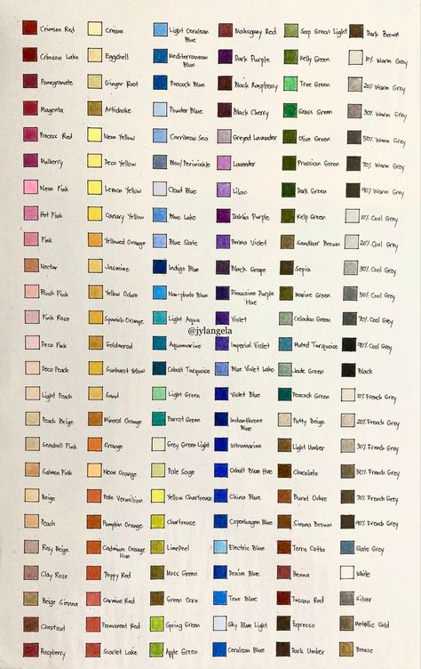 Prismacolor 150 Color Chart, Prismacolor Pencils Chart, Prismacolor Swatch Chart, Prismacolor Color Chart, Prismacolor Color Combinations Chart, Prismacolor Chart, Prismacolor Combos, Color Theories, Color Theory Art