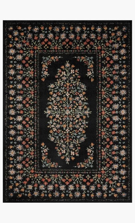 LAU-02 RP ELEANOR BLACK | Loloi Rugs Office Storage Furniture, Storage Furniture Bedroom, Loloi Rugs, Square Rugs, Black Rectangle, Solid Rugs, Rug Direct, Magnolia Homes, Black Area Rugs