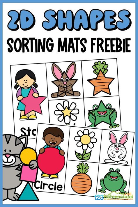 Sorting Shapes Activities, Shape Sorting Printable Free, Sorting By Size Kindergarten, Free Pattern Block Printables, Free Sorting Mats For Kindergarten, Shape Sorting Mats Free, Shape Sorter Activities, Pattern Block Printables, Shape Sorting Activities