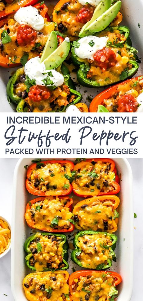 Healthy Mexican, Health Dinner, Ground Turkey Recipes, Health Dinner Recipes, Peppers Recipes, Mexican Style, Bell Peppers, Healthy Meal Prep, Keto Dessert