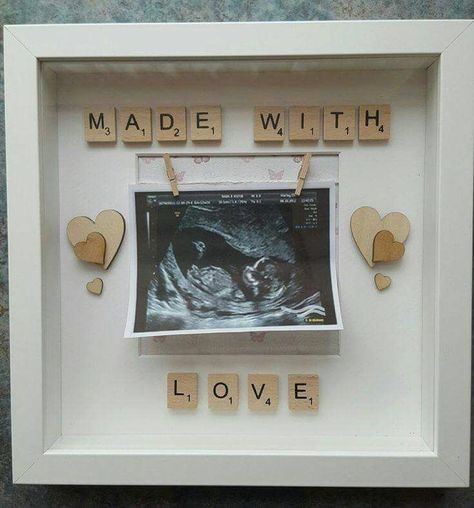 Cheap Classroom Decor, Scan Pictures, Baby Scan Frame, Scrabble Letter Crafts, Scrabble Tile Crafts, Scrabble Crafts, Baby Shadow Box, Shadow Box Gifts, Box Frame Art