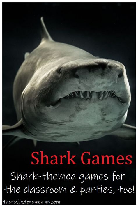 From shark party games to educational shark games, kids will love these shark games for kids. #kidsgames #sharks #partygames #gamesforkids Shark Day Activities, Shark Science Experiments For Kids, Shark Week Games For Kids, Shark Birthday Games, Shark Party Games, Shark Week Ideas, Shark Games For Kids, Shark Week Activities, Shark Birthday Party Ideas