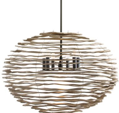 Arteriors Rook Large Pendant  | wood light | coastal decor | summer | beach house | home decor Driftwood Light Fixture, Driftwood Dining Table, Driftwood Light, Arteriors Lighting, Natural Stain Wood, Arteriors Home, Foyer Decorating, Luxury Chandelier, Wood Chandelier