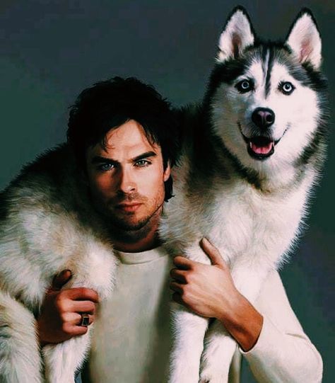 A Husky, Ian Somerhalder, Husky, A Man, Blue