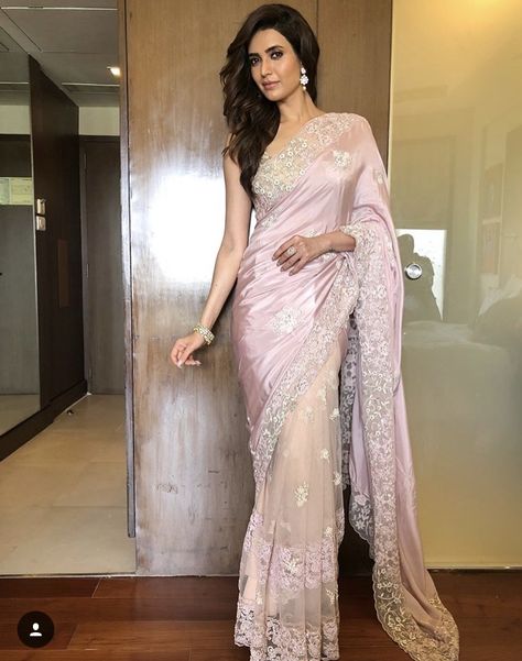 Karishma Tanna, Designer Sarees Wedding, Indian Sari Dress, Indian Fashion Trends, Lehenga Designs Simple, Modern Saree, Sari Blouse Designs, Saree Designs Party Wear, Desi Clothes