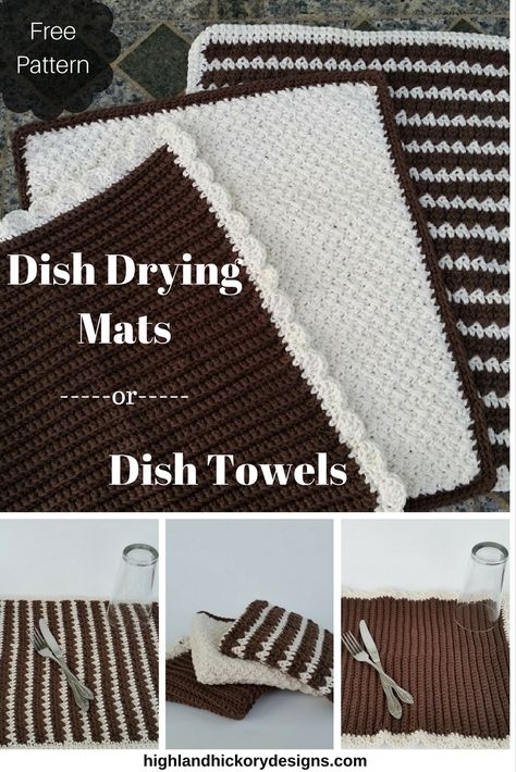 Bath Mat Diy, Crochet Dish Towels, Diy Suncatchers, Accessories Crochet, Diy Towels, Crochet Towel, Crochet Washcloth, Crochet Potholders, Crochet Kitchen