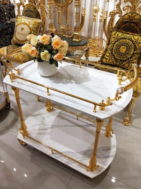 Luxury Gold-plated Service Cart DMSD83 Meal and Beverage Cart, Service Trolley, Dining Cart, Food and Snack, Cake, Tea, Dessert Delivery Cart, Party and Wedding Service Trolley. Restaurant and Hotel and Home Servicing Trolley. Cake Trolley, Gold Cart, Beverage Cart, Outdoor Camping Kitchen, Vintage Cart, Indian Bedroom Decor, Indian Bedroom, Drink Cart, Camping Kitchen